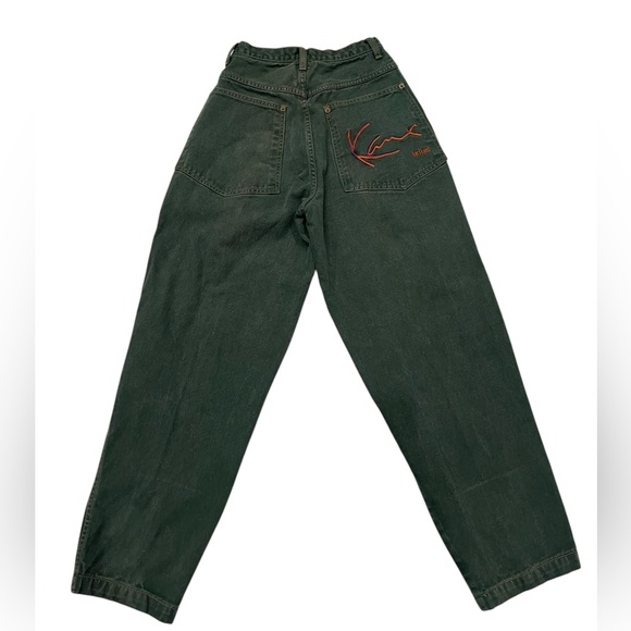 Karl Kami Dark High-Waisted Green 90's Baggy Made In USA Size: XS/28 - Picture 5 of 11